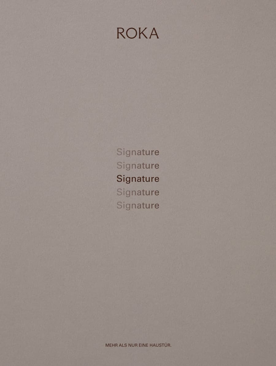 ROKA Signature — Haustüren